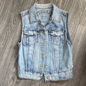 Aritzia Talula Denim Vest